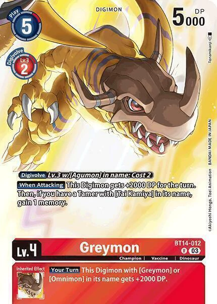 Greymon (Omnimon Binder Set) (BT14-012)