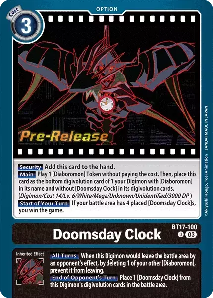 Doomsday Clock (Pre-Release) (BT17-100)