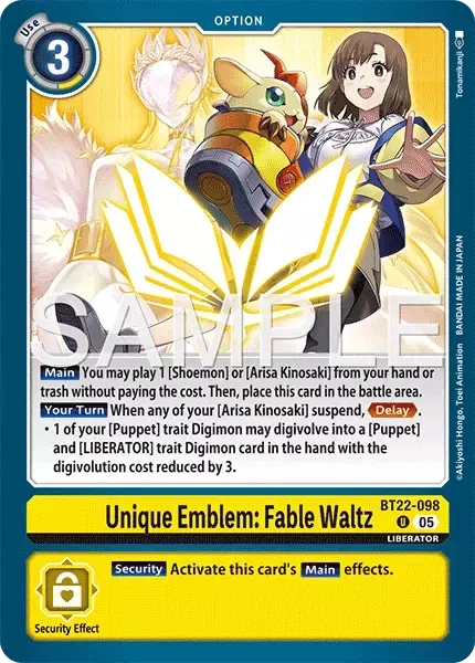 Unique Emblem: Fable Waltz (BT22-098)