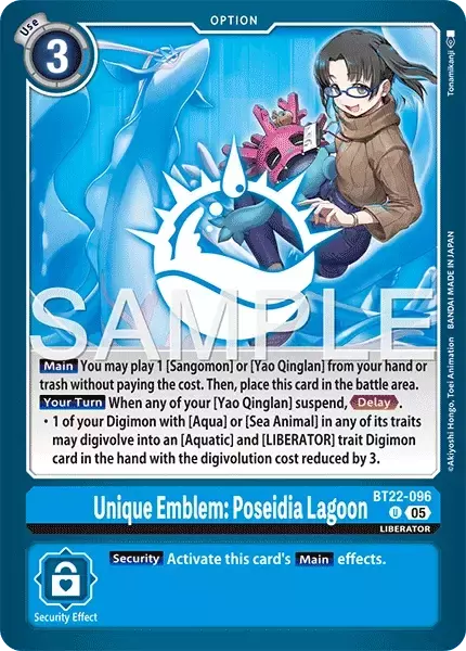 Unique Emblem: Poseidia Lagoon (BT22-096)